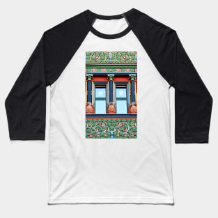 Town Hall Window With Monkeys Baseball T-Shirt